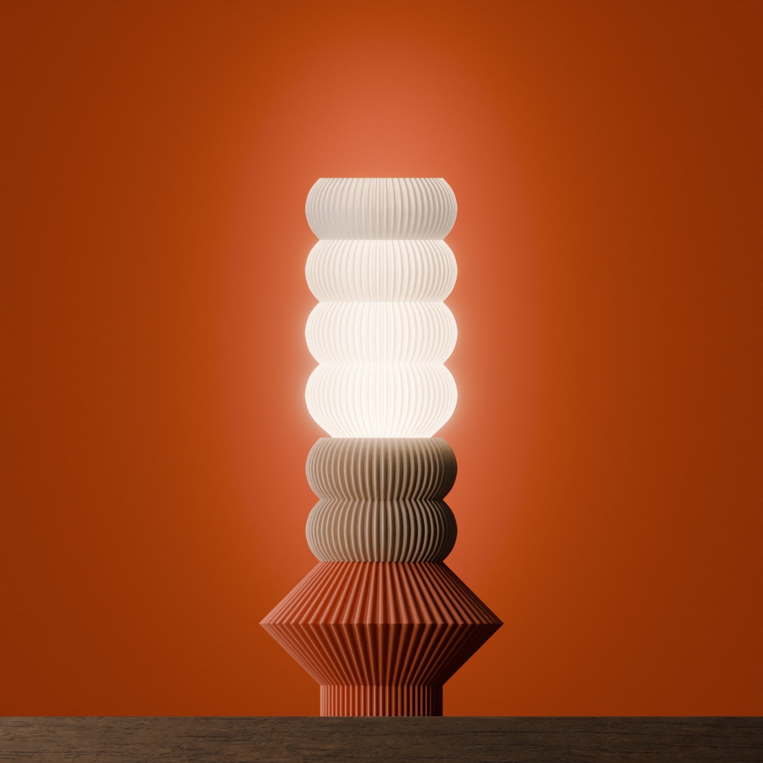 STAK Classic Modular Lamp in Sienna color