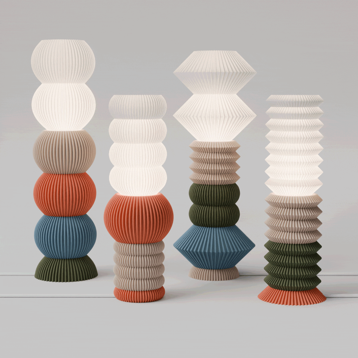 Melt Mod | Sculptural, Stackable Lamps Made to Order in Seattle